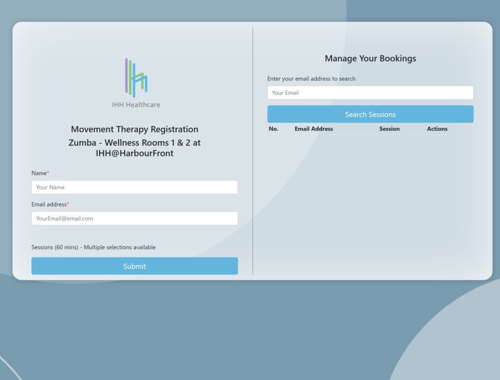 IHH Booking Management Portal